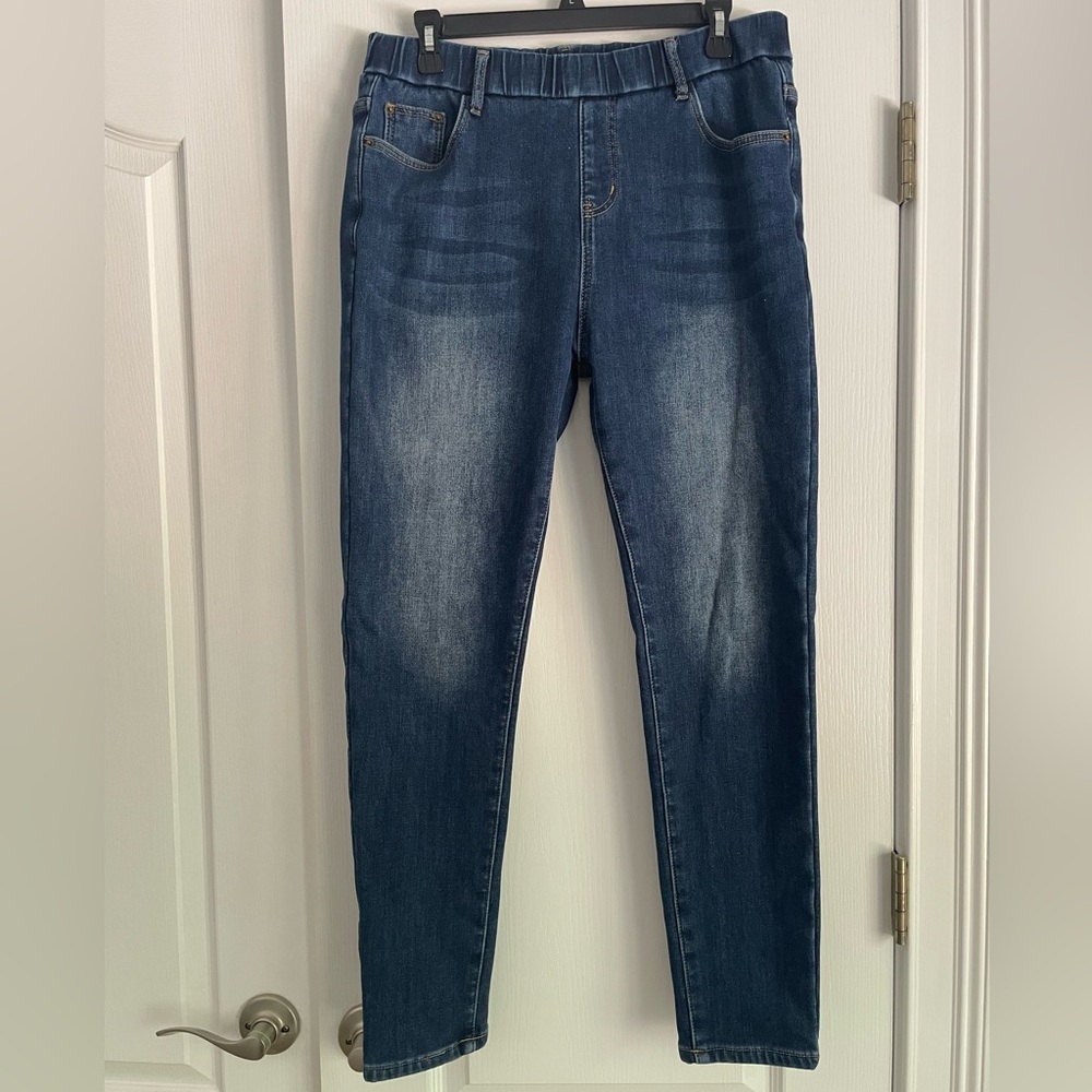 Yehopere Women's Winter Jeans Pull on Fleece Lined Elastic Waist Jeans